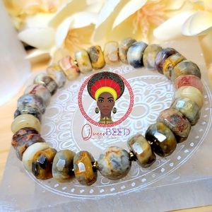 Genuine Crazy Lace Gemstone Bracelet